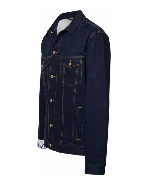 Burberry Blue Cotton Jacket For for men