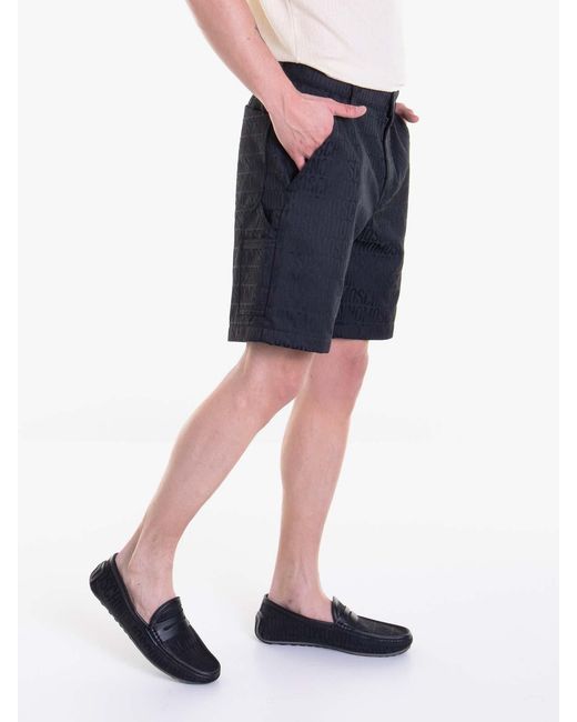 Moschino Blue Oversize Zip Button Shorts for men