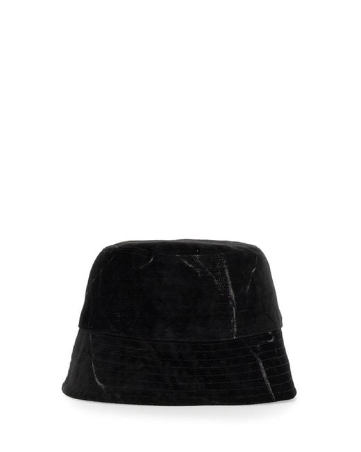 Stella McCartney Black Bucket Hat With Logo