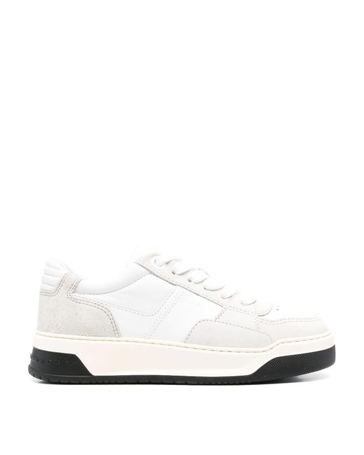 Hogan White Chamallow Suede And Nappa Two-Tone Sneakers for men