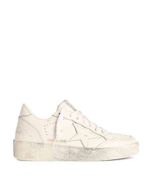 Golden Goose Deluxe Brand Natural Ball-Star 2 Leather Sneakers for men