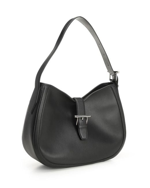 Alexander McQueen Black T-Buckle Shoulder Bag