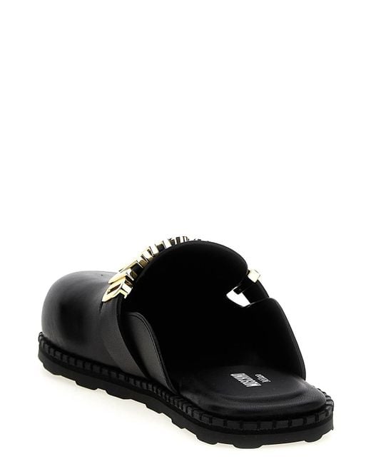 Moschino Black Birky Sabots