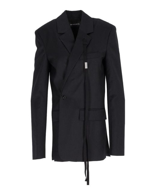 Ann Demeulemeester Black Tailored Jacket Wool Twil