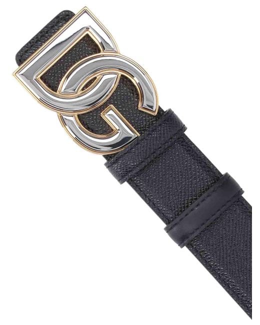 Dolce & Gabbana White Logo Belt for men