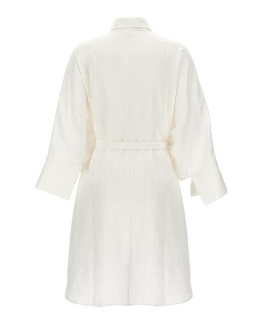 BALOSSA White Honami Shirt Dress