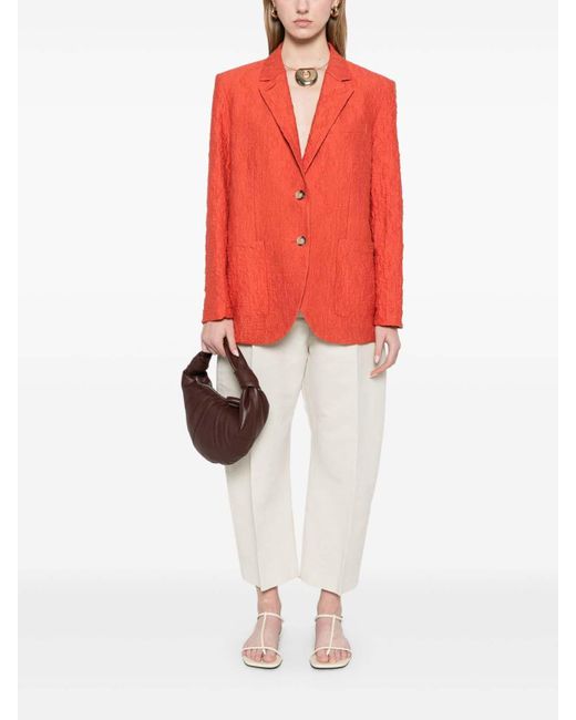 Harris Wharf London Red Cotton Blend Blazer Jacket