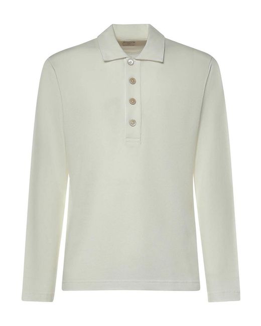 Eleventy White Cotton Polo Shirt for men