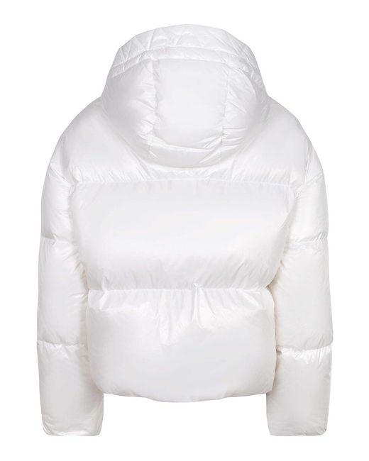Fay White Down Jacket Made Of Nylon