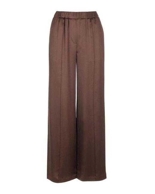 Loewe Brown Silk Pajama Trousers