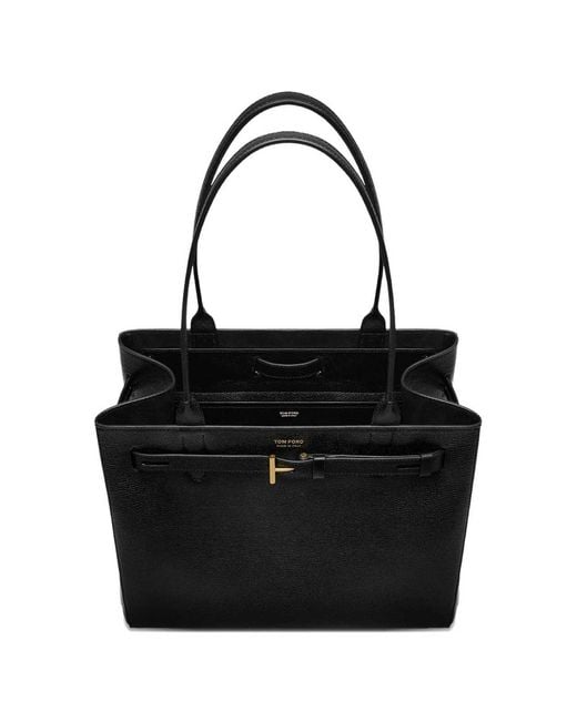 Tom Ford Black Audrey Medium Leather Tote