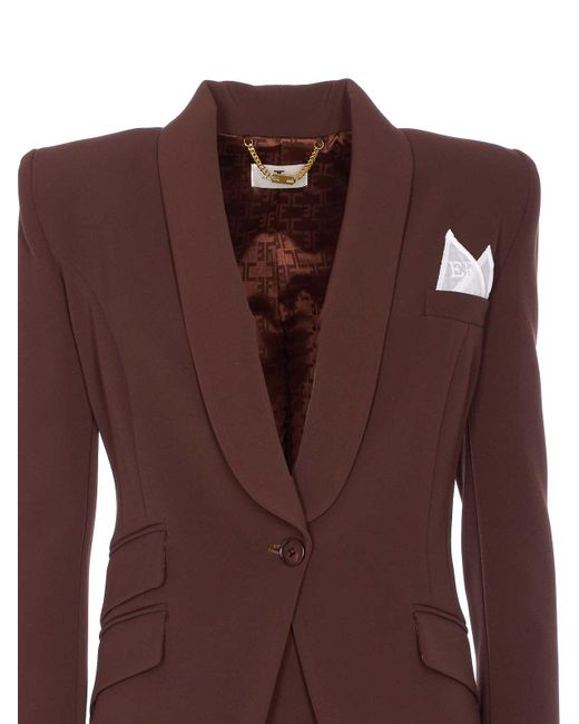 Elisabetta Franchi Red Elegant Suit
