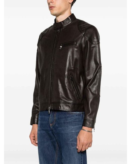 THE JACK AND JACKIE LEATHERS Black Rouge Jacket for men
