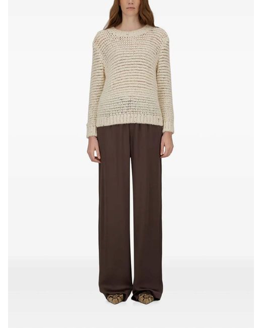 Herno Brown Elastic Waist Trousers