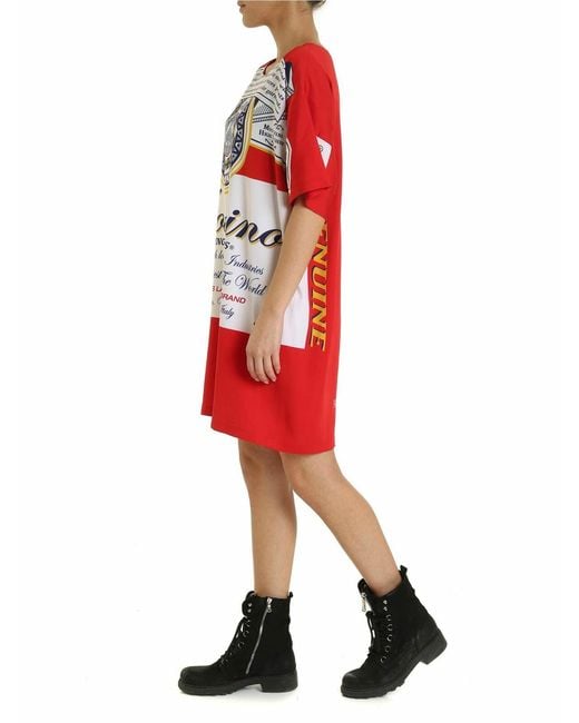 Moschino Red X Budweiser Dress