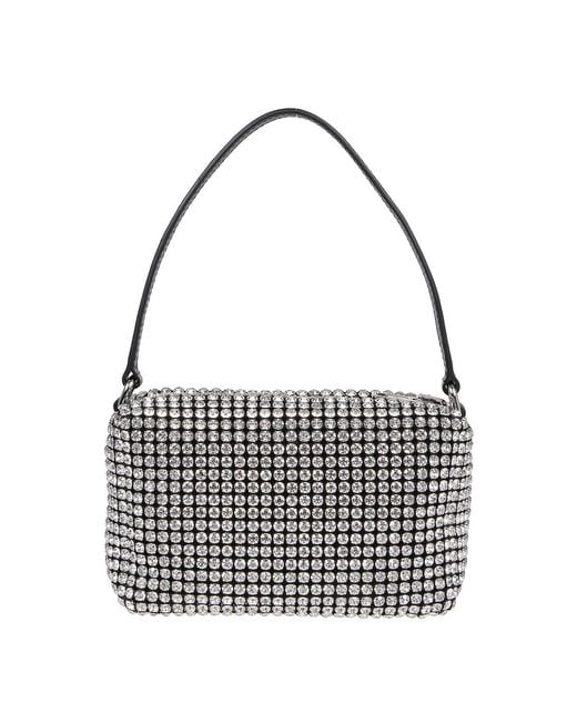 Alexander Wang White Heiress Medium Rhinestone Pouch