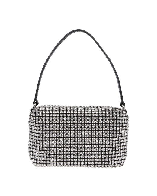 Alexander Wang White Heiress Medium Rhinestone Pouch
