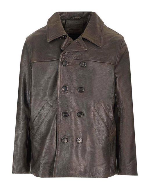 Giorgio Brato Brown Double Brested Jacket for men