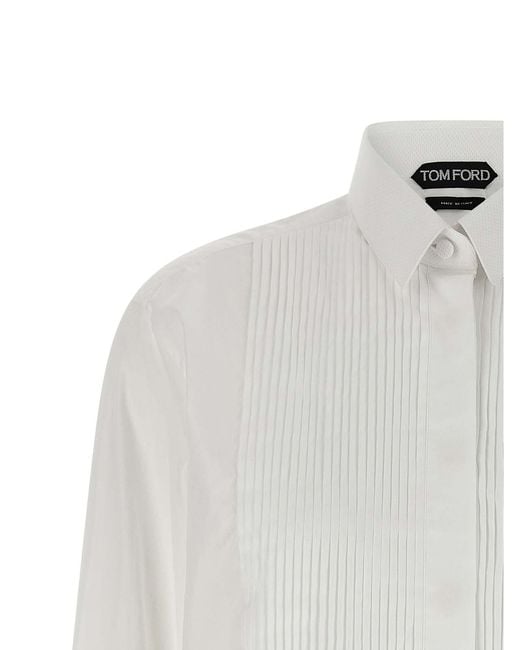 Tom Ford White Plastron Shirt