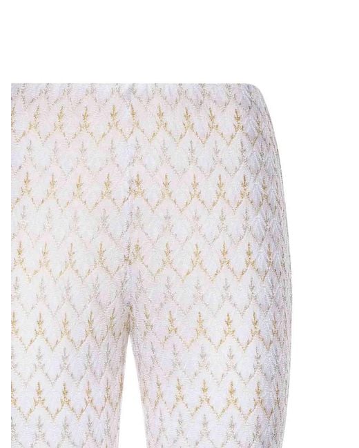 Missoni White Zigzag Lace Pants