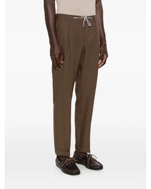 Barba Napoli Brown Chino Pants for men