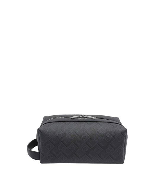 Ferragamo Gray Dopp Kit for men