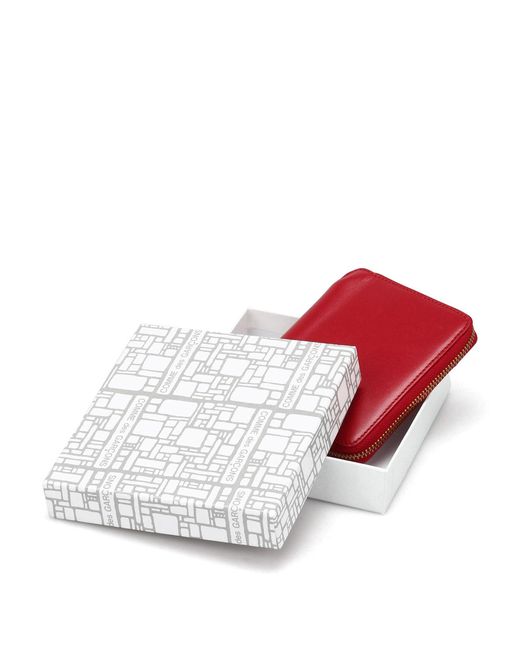 Comme des Garçons Red Super Fluo Zip Around Wallet