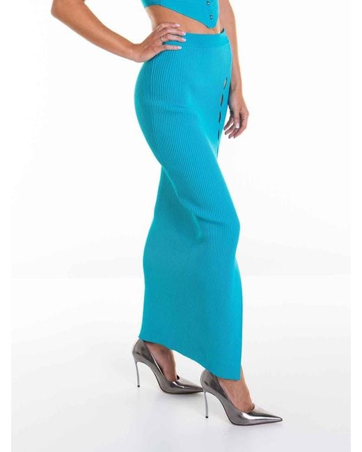 Roberto Cavalli Blue Midi Skirts