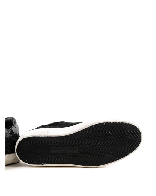 Philippe Model Black Paris Glitter Sneakers