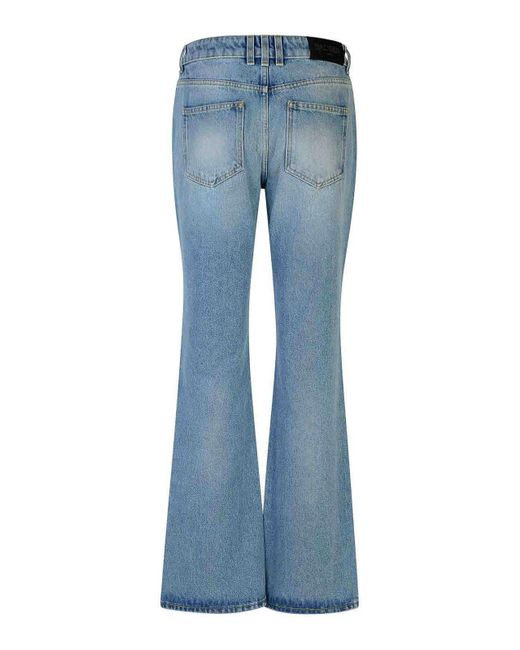 Balmain Blue Cotton Jeans