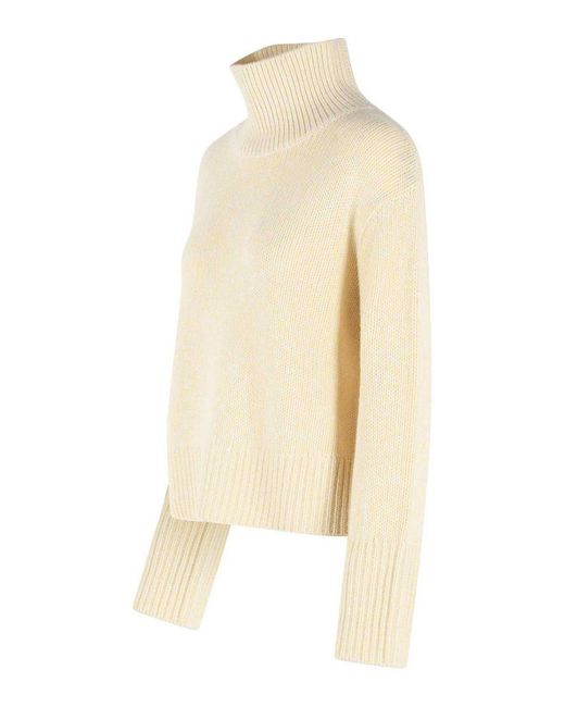 Lisa Yang Natural Femi' Cashmere Turtleneck Sweater