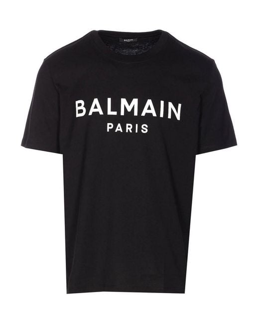 Balmain Black Print T-Shirt for men