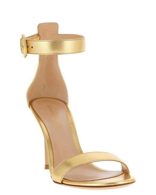Gianvito Rossi Metallic Portofino Sandals
