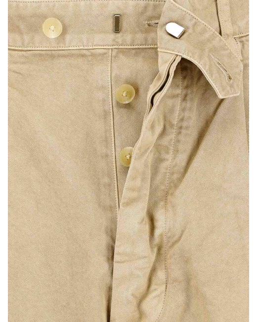 Auralee Natural Wide Chino Trousers for men