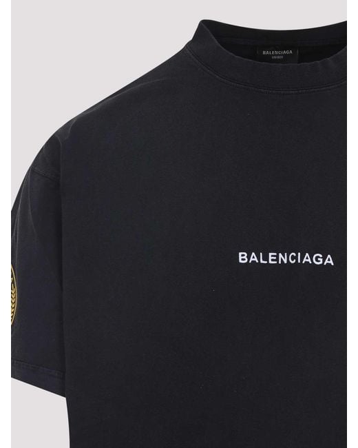 Balenciaga Black Oversized T-Shirt for men