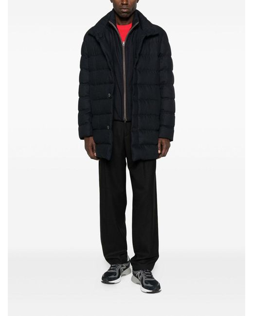 Herno Blue Quilted Jacket With Tailored Fit for men