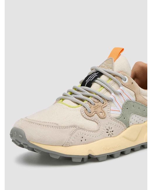 Flower Mountain White Yamano 3 Uni Suede/Canvas for men