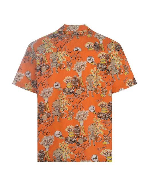 Drole de Monsieur Orange Cotton Shirt for men