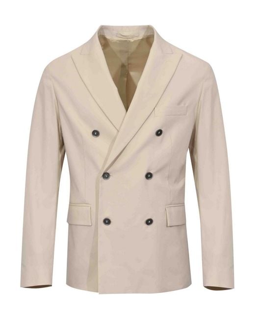 Paolo Pecora Natural Double-Breasted Jacket for men