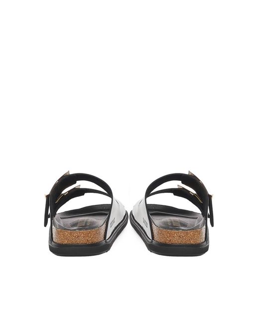 Birkenstock Black Arizona Droplet Buckle Sandals