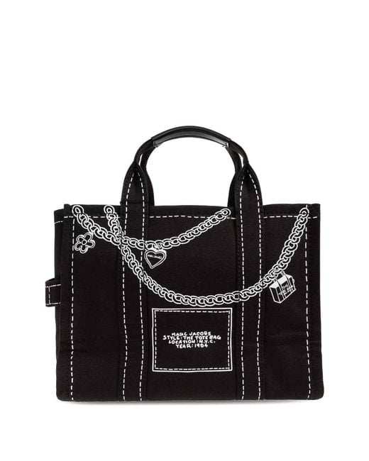 Marc Jacobs Black The Medium Tote Canvas Tote