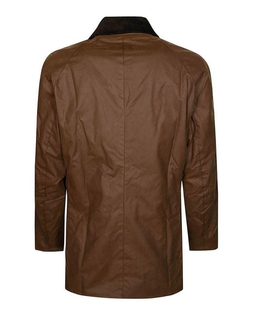 Barbour Brown Ashby Wax Basic Hooded Jacket for men
