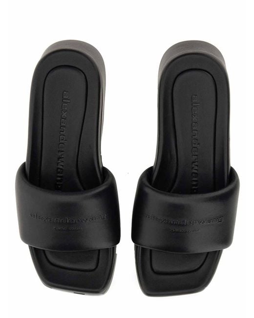 Alexander Wang Black Chic Logo Sandal For