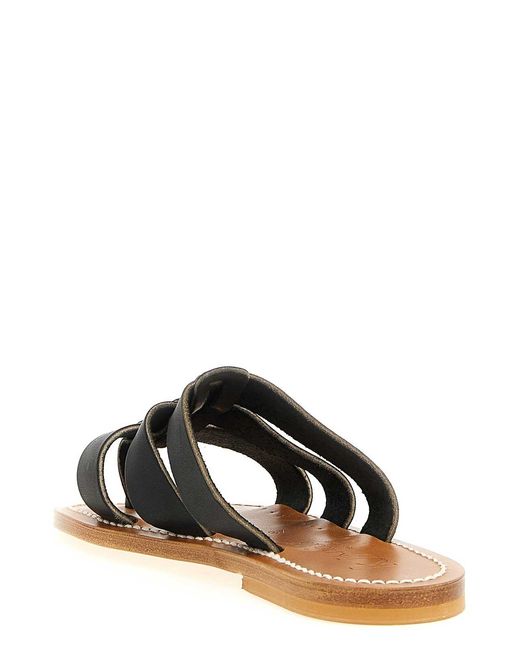 K. Jacques Black Dolon Sandals
