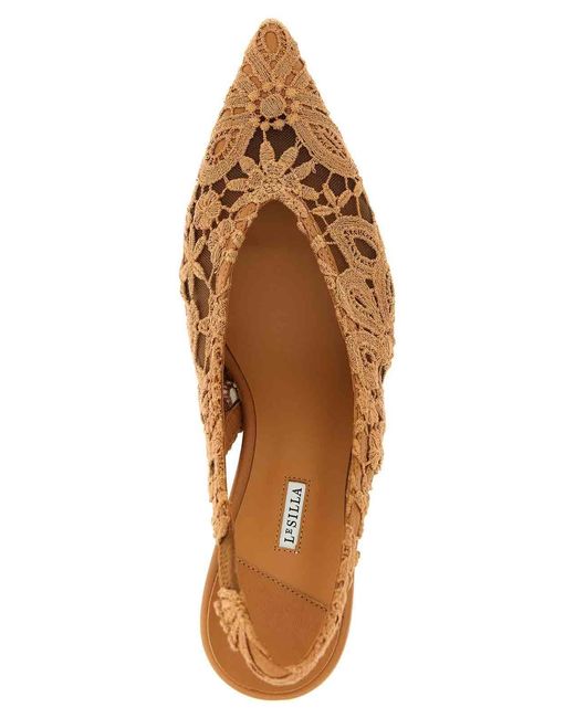 Le Silla Brown Chantilly Slingback