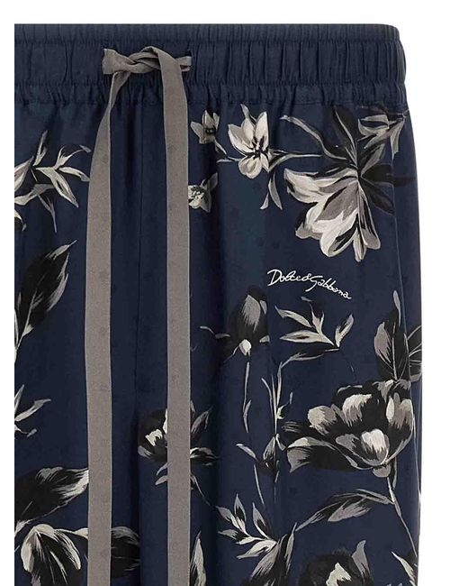 Dolce & Gabbana Blue Wide Trousers for men