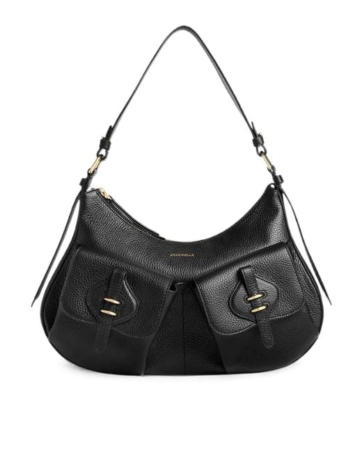 Coccinelle Black Handbag Grained Leather Noir