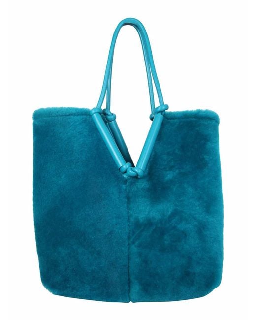Bottega Veneta Blue Bolster Tote Bag