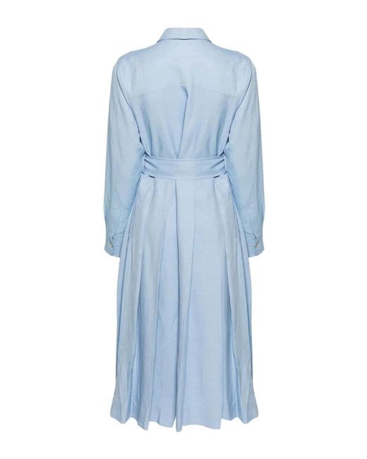 P.A.R.O.S.H. Blue Dress With Pleats