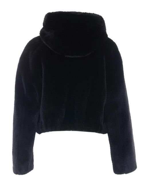 Pinko Blue Faux Fur Jacket